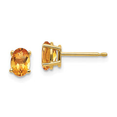 14K Citrine Earrings November