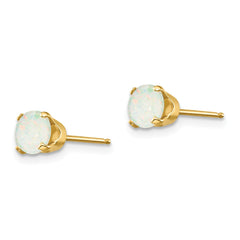 14K 5mm Opal Earrings October