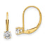 14K White Topaz Earrings April