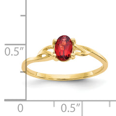 14k Garnet Birthstone Ring