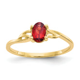 14k Garnet Birthstone Ring