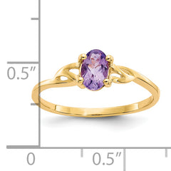 14k Amethyst Birthstone Ring