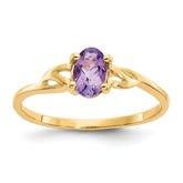 14k Amethyst Birthstone Ring