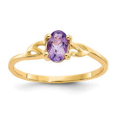 14k Amethyst Birthstone Ring
