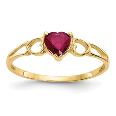 14k Ruby Birthstone Ring