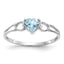 14k White Gold Aquamarine Birthstone Ring