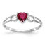 14k White Gold Ruby Birthstone Ring