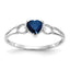 14k White Gold Sapphire Birthstone Ring