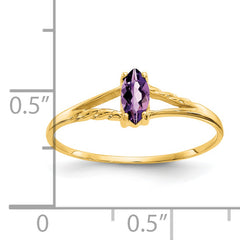 14k Amethyst Birthstone Ring
