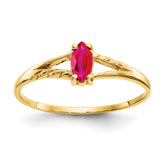 14k Ruby Birthstone Ring