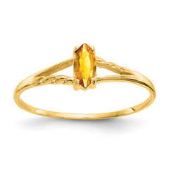 14k Citrine Birthstone Ring