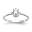 14k White Gold Diamond & White Topaz Birthstone Ring