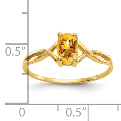 14k Citrine Birthstone Ring