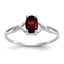 14k White Gold Garnet Birthstone Ring