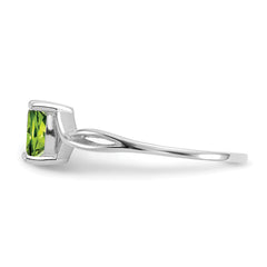 14k White Gold Peridot Birthstone Ring