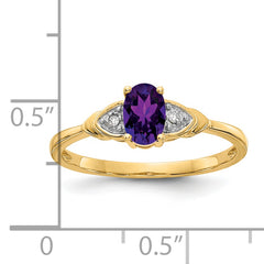14k Amethyst and Diamond Ring