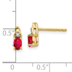 14k Ruby and Diamond Earrings