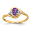Amethyst & Diamond Ring in 14K Yellow Gold (0.02 ct. tw.), Size 7 - Sophia Jewelers