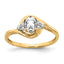 White Topaz & Diamond Ring in 14K Yellow Gold (0.02 ct. tw.), Size 7 - Sophia Jewelers