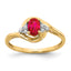 Ruby & Diamond Ring in 14K Yellow Gold (0.02 ct. tw.), Size 7 - Sophia Jewelers