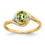Peridot & Diamond Ring in 14K Yellow Gold (0.02 ct. tw.), Size 7 - Sophia Jewelers