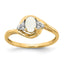 Opal & Diamond Ring in 14K Yellow Gold (0.02 ct. tw.), Size 7 - Sophia Jewelers