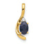 14K Diamond & Sapphire Pendant