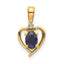 14K Diamond & Sapphire Pendant