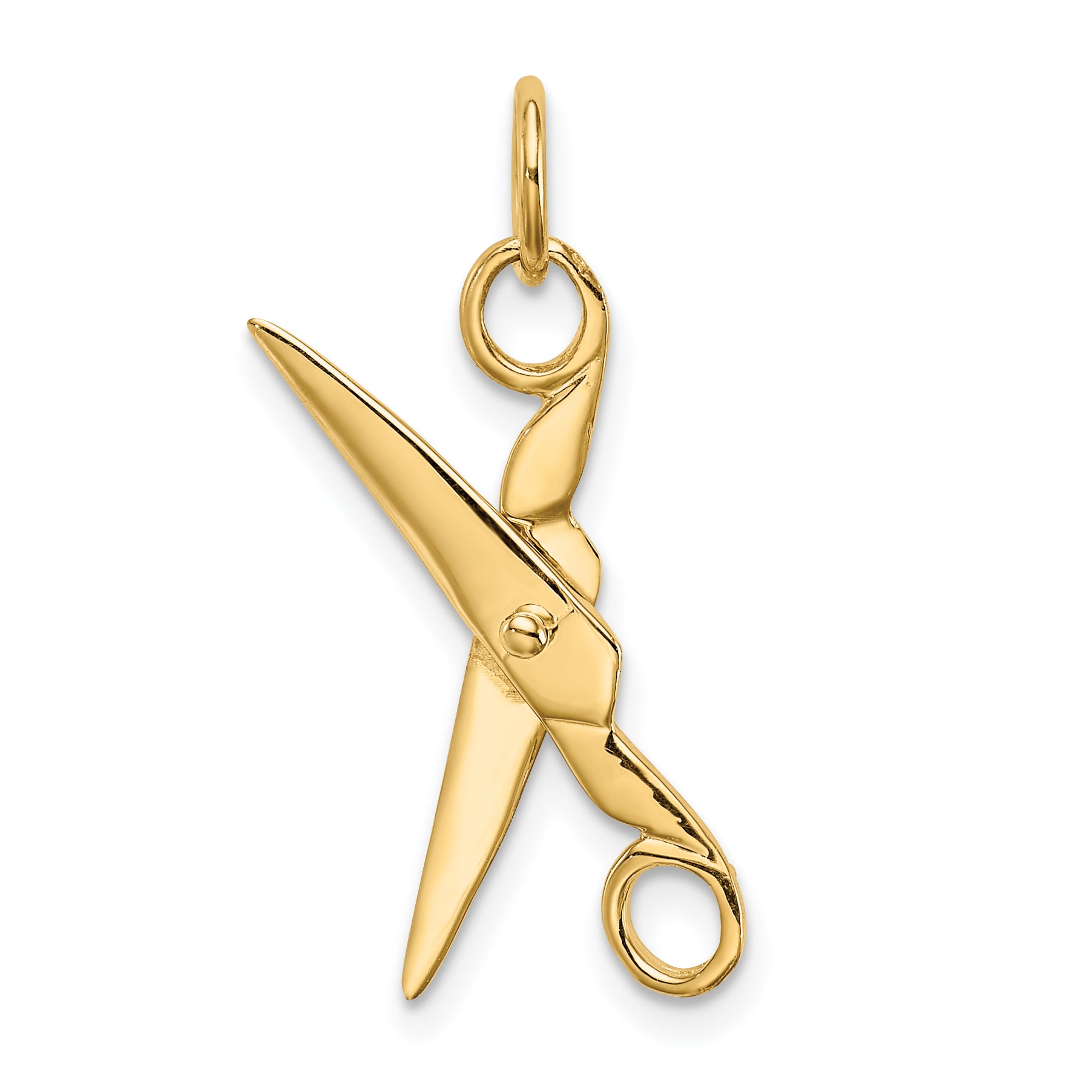 14K Moveable Scissors Charm