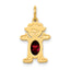 14K Girl 6x4 Oval Genuine Garnet-Jan