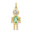 14K August Boy Birthstone Charm