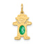 14K Girl 6x4 Oval Genuine Emerald-May