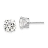 14k White Gold 8mm CZ stud earrings