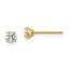 14k 3mm Round CZ Post Earrings