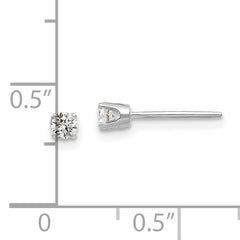 14k White Gold 2.75mm CZ stud earrings