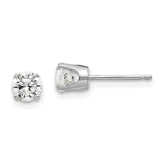 14k White Gold 4.5mm CZ stud earrings