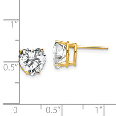 14k 8mm Heart Cubic Zirconia earring