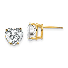 14k 8mm Heart Cubic Zirconia earring