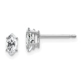 14k White Gold 6x3mm Marquise Cubic Zirconia earring