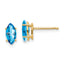 14k Blue Topaz Marquise Stud Earring