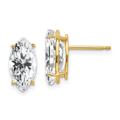 14k 10x5mm Marquise Cubic Zirconia earring