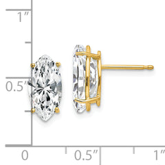 14k 12x6mm Marquise Cubic Zirconia earring