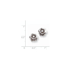 14k White Gold Fancy Diamond Flower Earring Mountings
