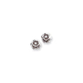 14K White Gold Fancy Diamond Flower Earring Mountings