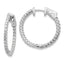 Round Diamond Safety Hoop Earrings in 14K White Gold, 20mm (1.1 ct. tw.) - Sophia Jewelers