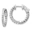 In and Out Round Diamond Safety Hoop Earrings in 14K White Gold (1.1 ct. tw.) - Sophia Jewelers