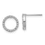 14k White Gold Diamond Open Circle Earrings