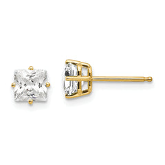 14k 5mm Cubic Zirconia Earrings