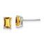 14k White Gold 6x4mm Emerald Cut Citrine Earrings