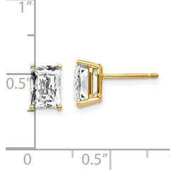14k 7x5mm Radiant Cut Cubic Zirconia earring